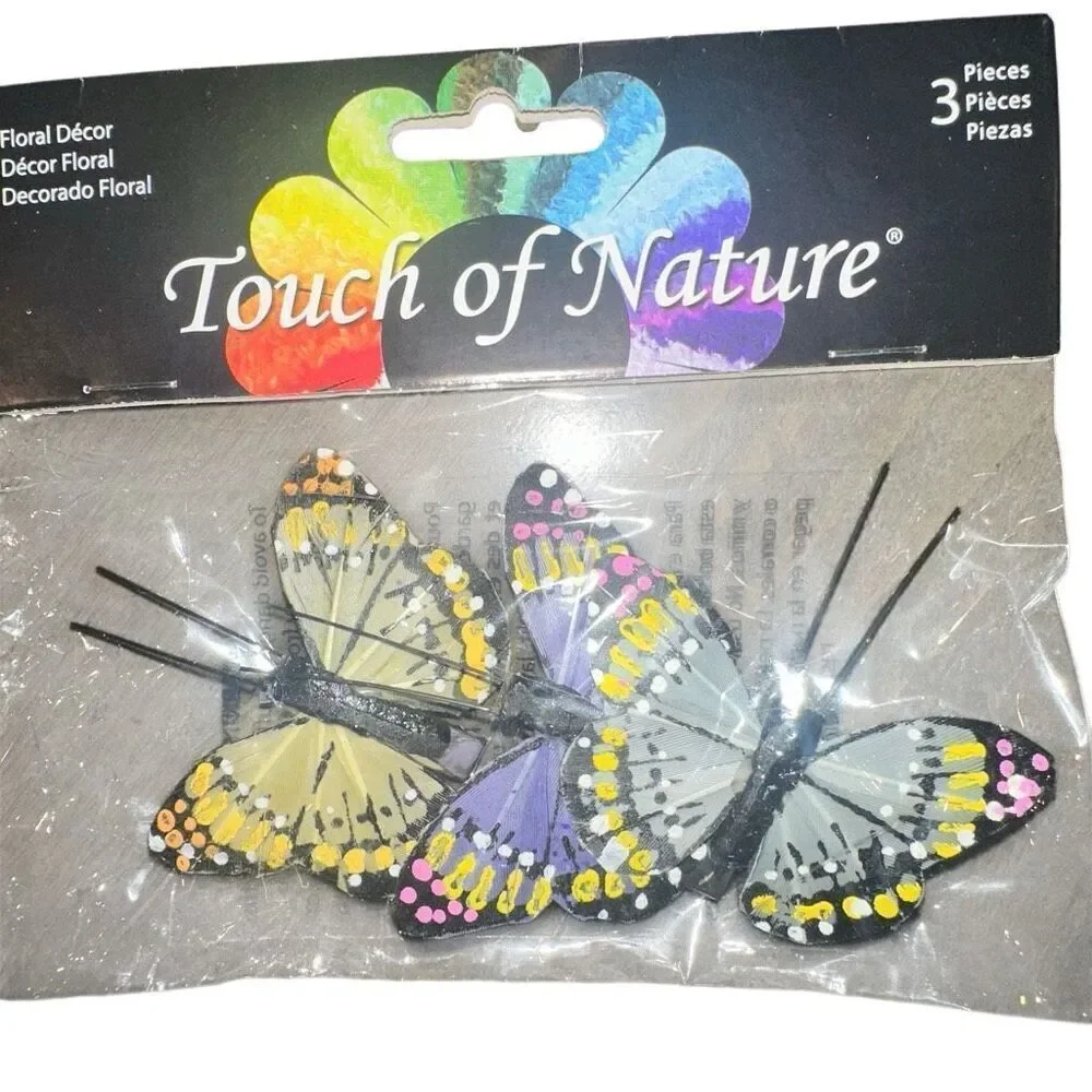 *NEW* Set of 8 decorative butterflies with clips